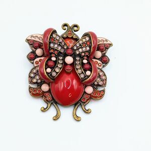 Joan Rivers Figural Fantasy Bug Brooch Designer Signed Vintage 80s